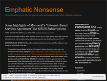 Tablet Screenshot of emphaticnonsense.com